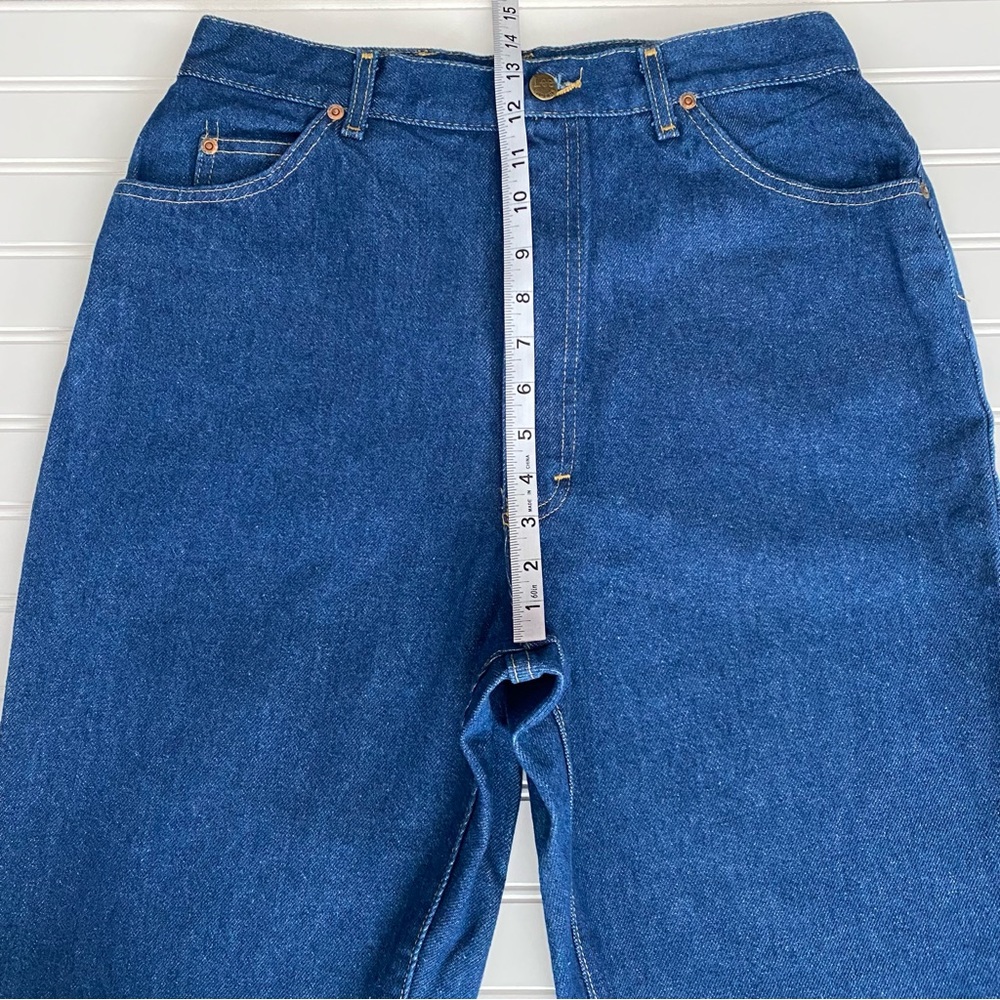Vintage Lee High Rise Tapered Leg Mom Jeans Size 16 Long Made in USA Cotton - Picture 8 of 15